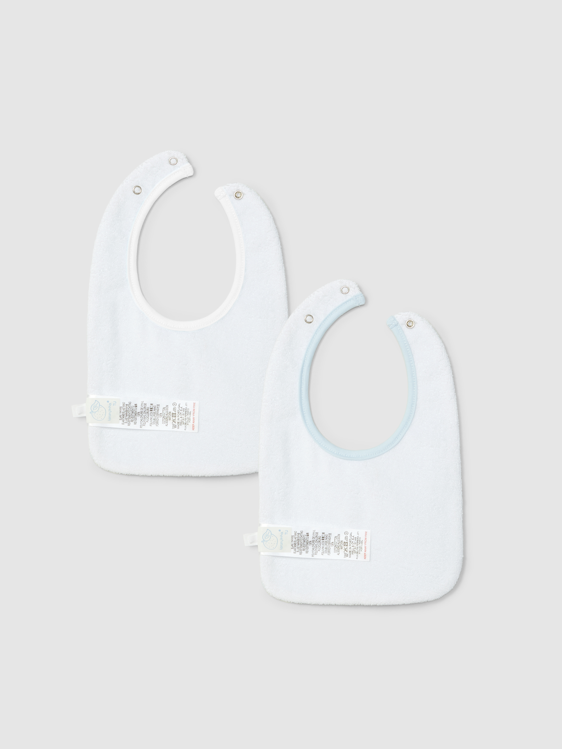 Pack de deux bavoirs rayures en relief