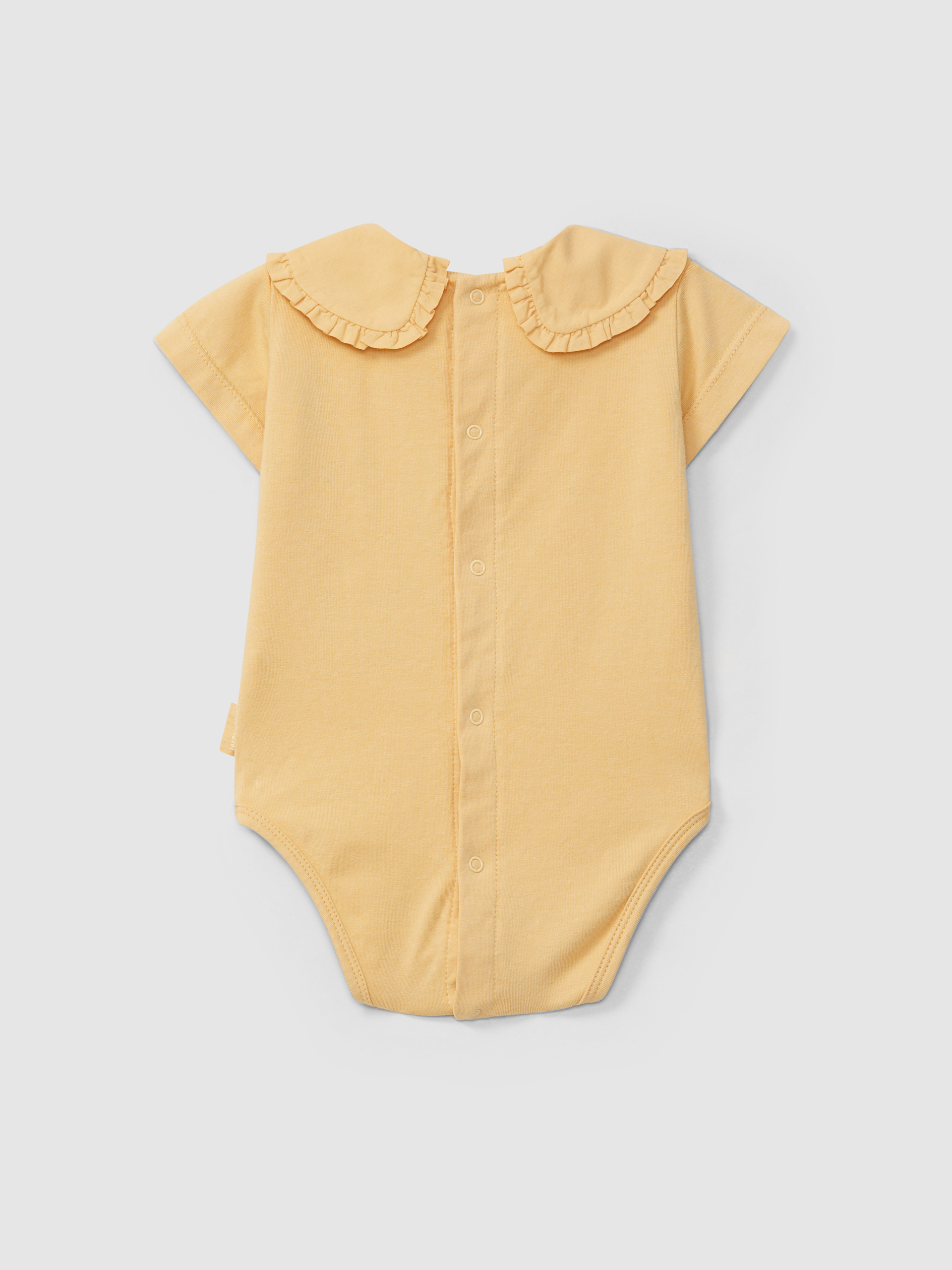 Body à col en tissu avec détail de volant