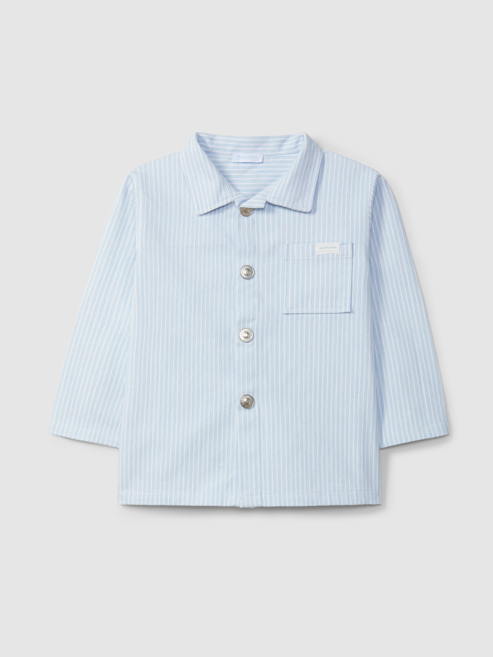 Striped denim fabric shirt