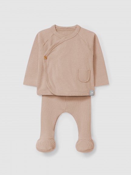 Two-piece ribbed jersey set Two-piece ribbed jersey set