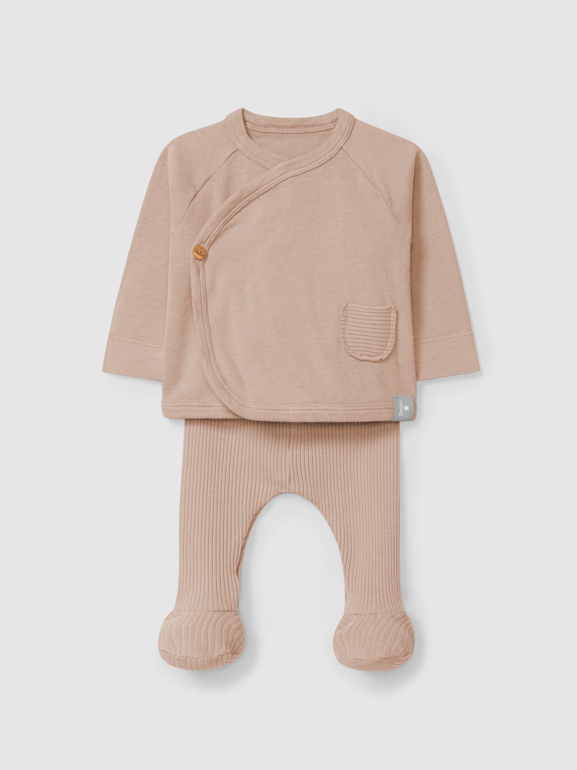 Two-piece ribbed jersey set