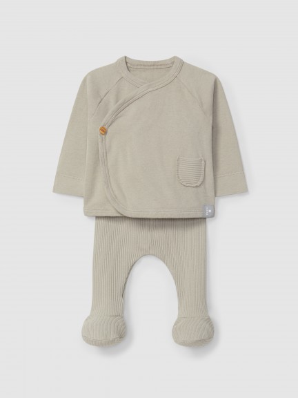 Two-piece ribbed jersey set Two-piece ribbed jersey set