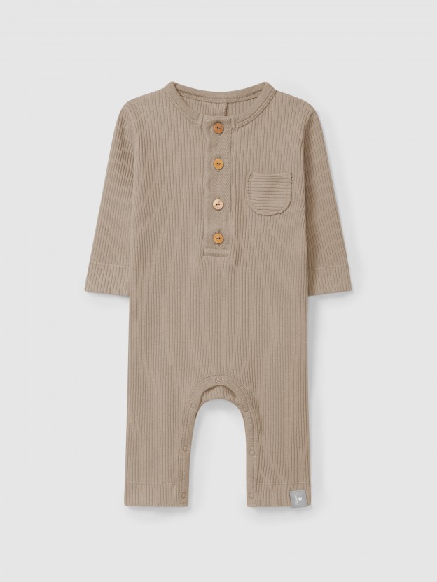 Ribbed jersey romper Ribbed jersey romper