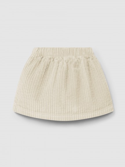 Jupe en velours cannelé détail de cordon avec pompon Jupe en velours cannelé détail de cordon avec pompon