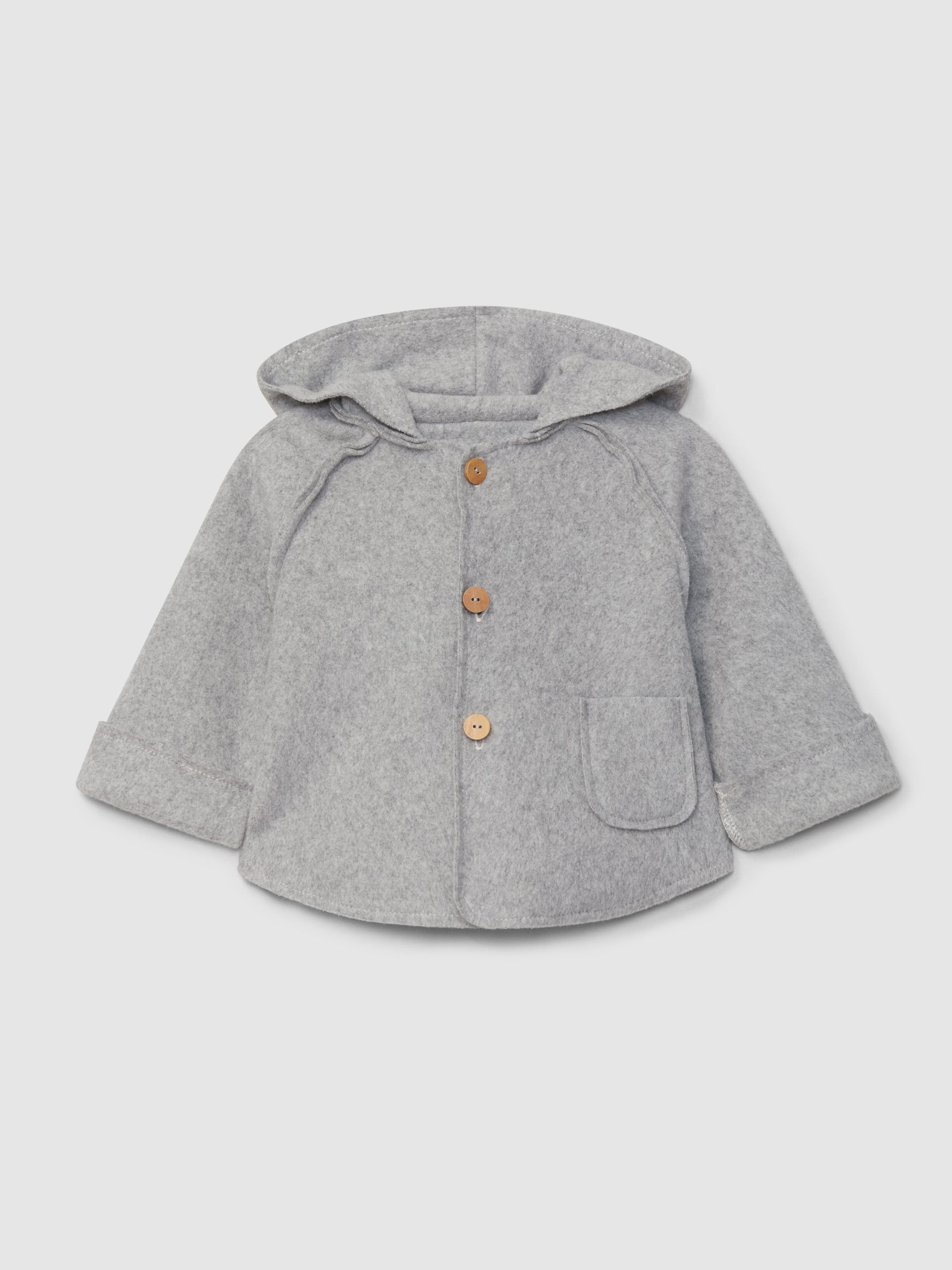 Gilet à capuche en maille polaire en coton biologique
