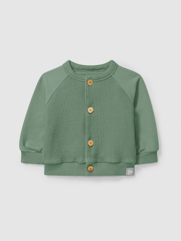 Waffle weave jacket Waffle weave jacket