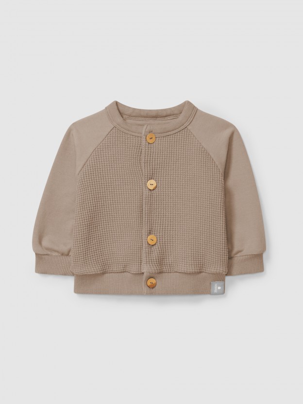 Waffle weave jacket Waffle weave jacket