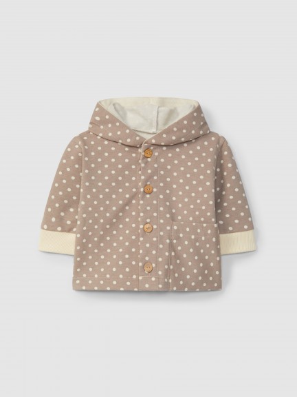 Printed hooded jacket