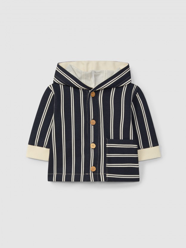 Gilet imprim� � capuche