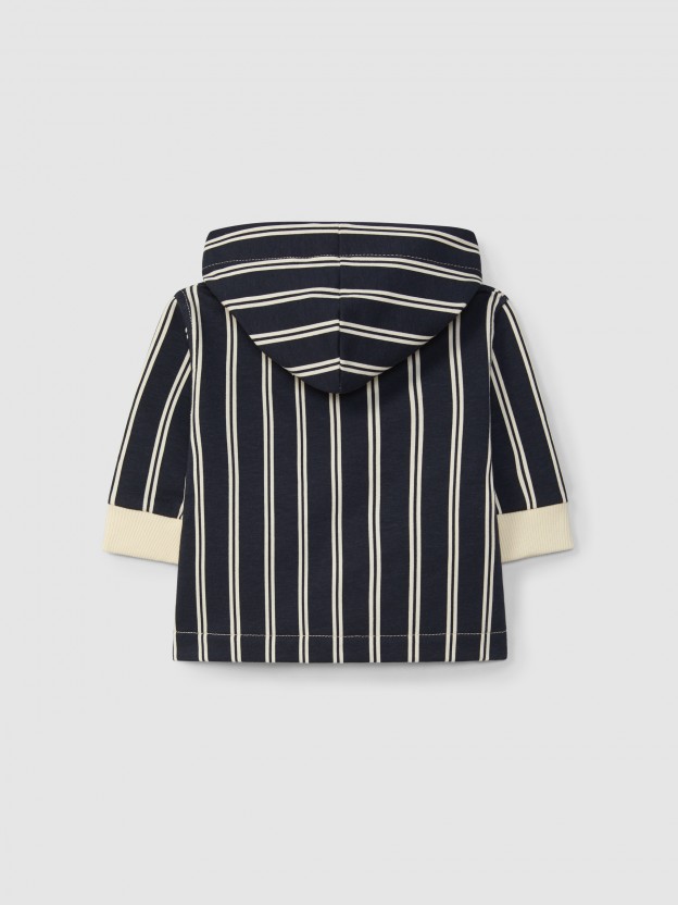 Gilet imprim� � capuche
