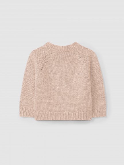 Knitted cardigan with a round neckline Knitted cardigan with a round neckline