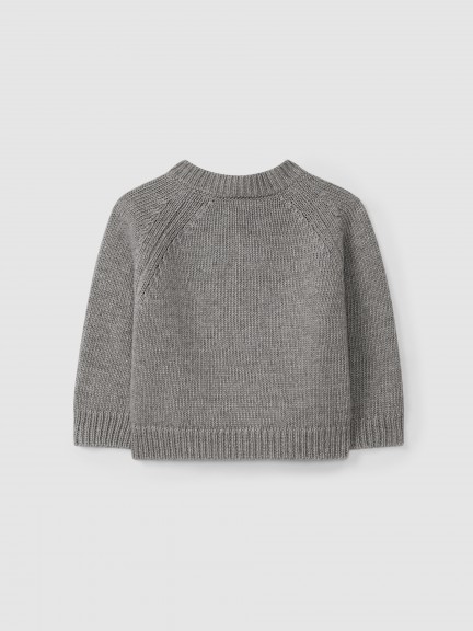 Knitted cardigan with a round neckline Knitted cardigan with a round neckline