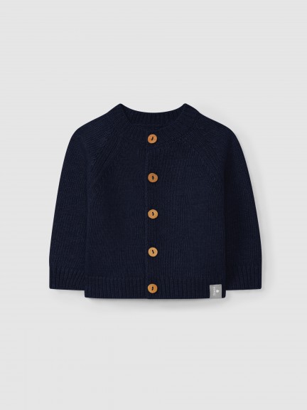 Knitted cardigan with a round neckline Knitted cardigan with a round neckline