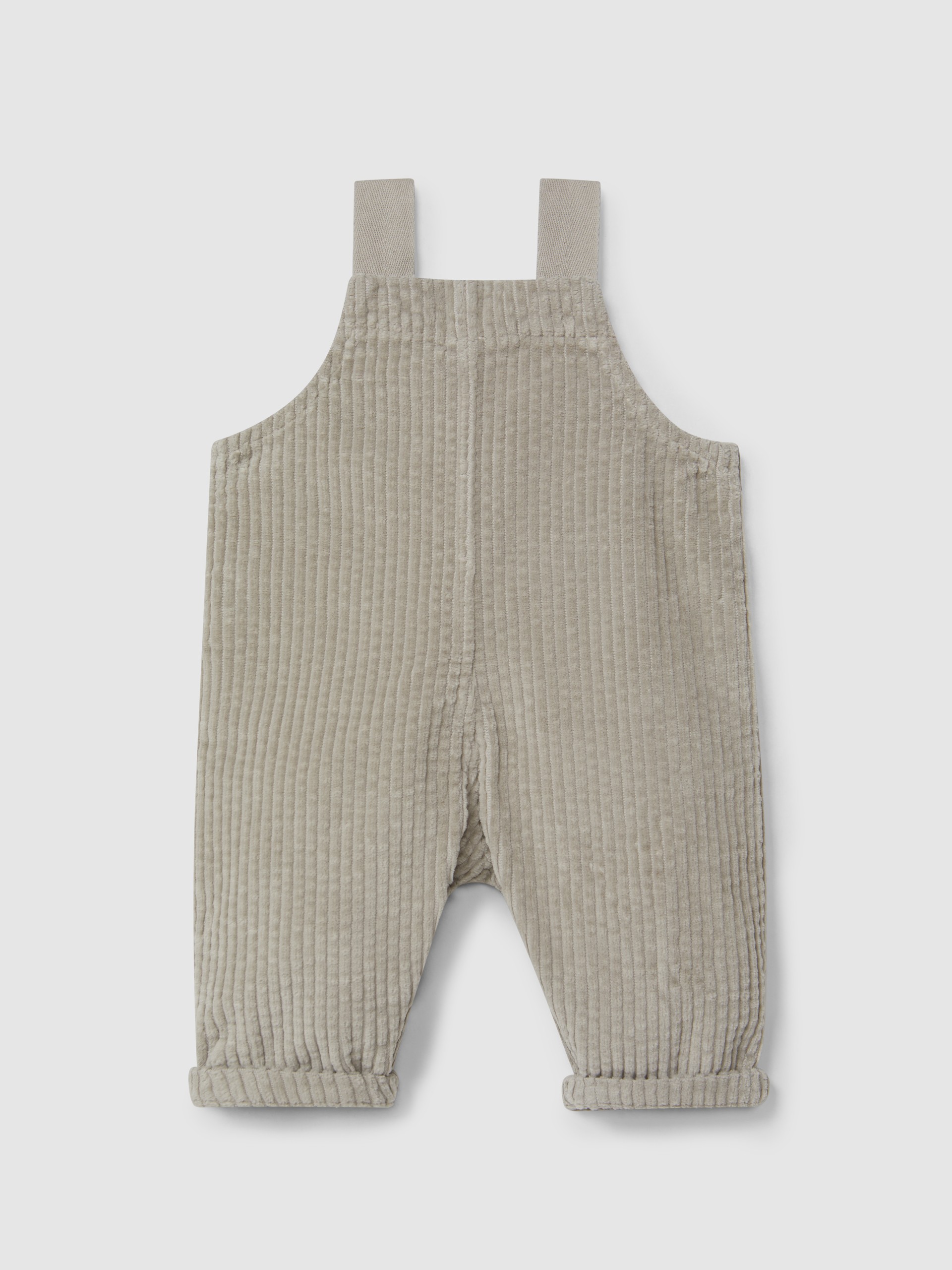 Ribbed velvet dungarees