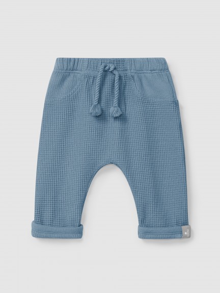 Waffle weave pull-up pants Waffle weave pull-up pants
