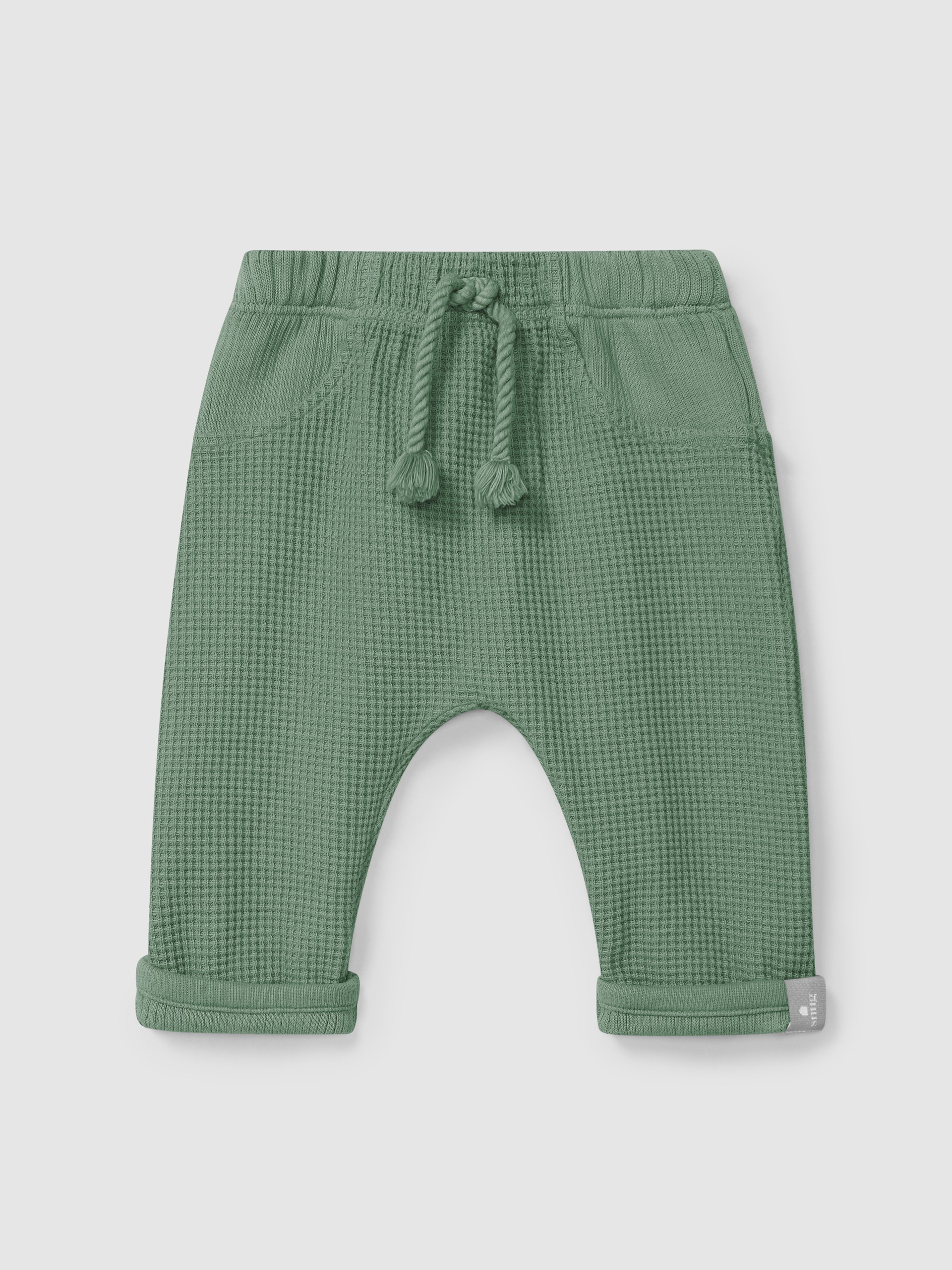 Pantalón pull-up en punto gofre