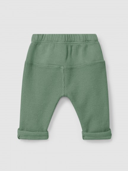 Waffle weave pull-up pants Waffle weave pull-up pants