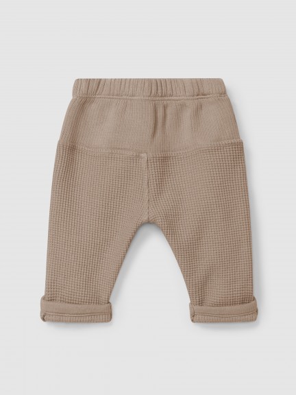 Waffle weave pull-up pants Waffle weave pull-up pants