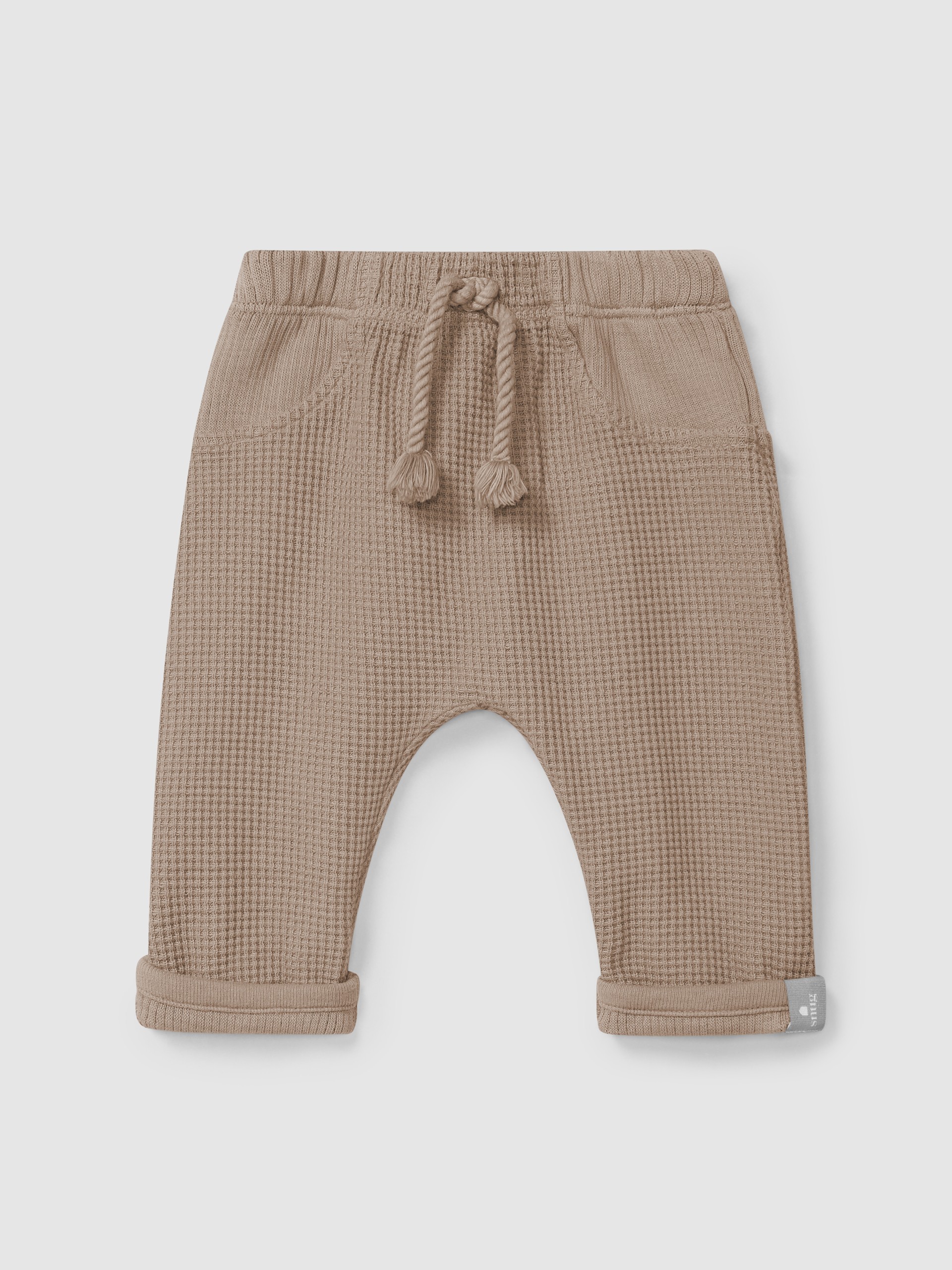 Pantalón pull-up en punto gofre