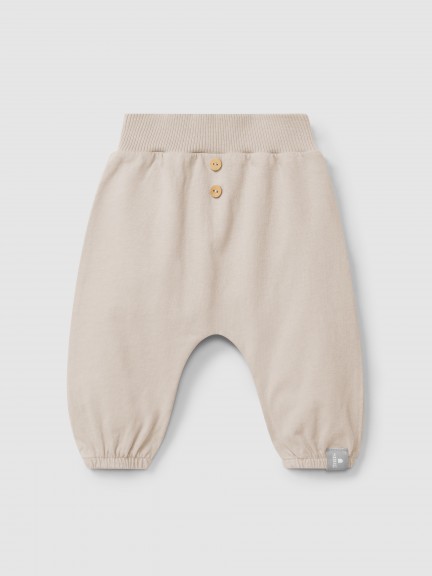 Plain pull-up pants in organic cotton Plain pull-up pants in organic cotton