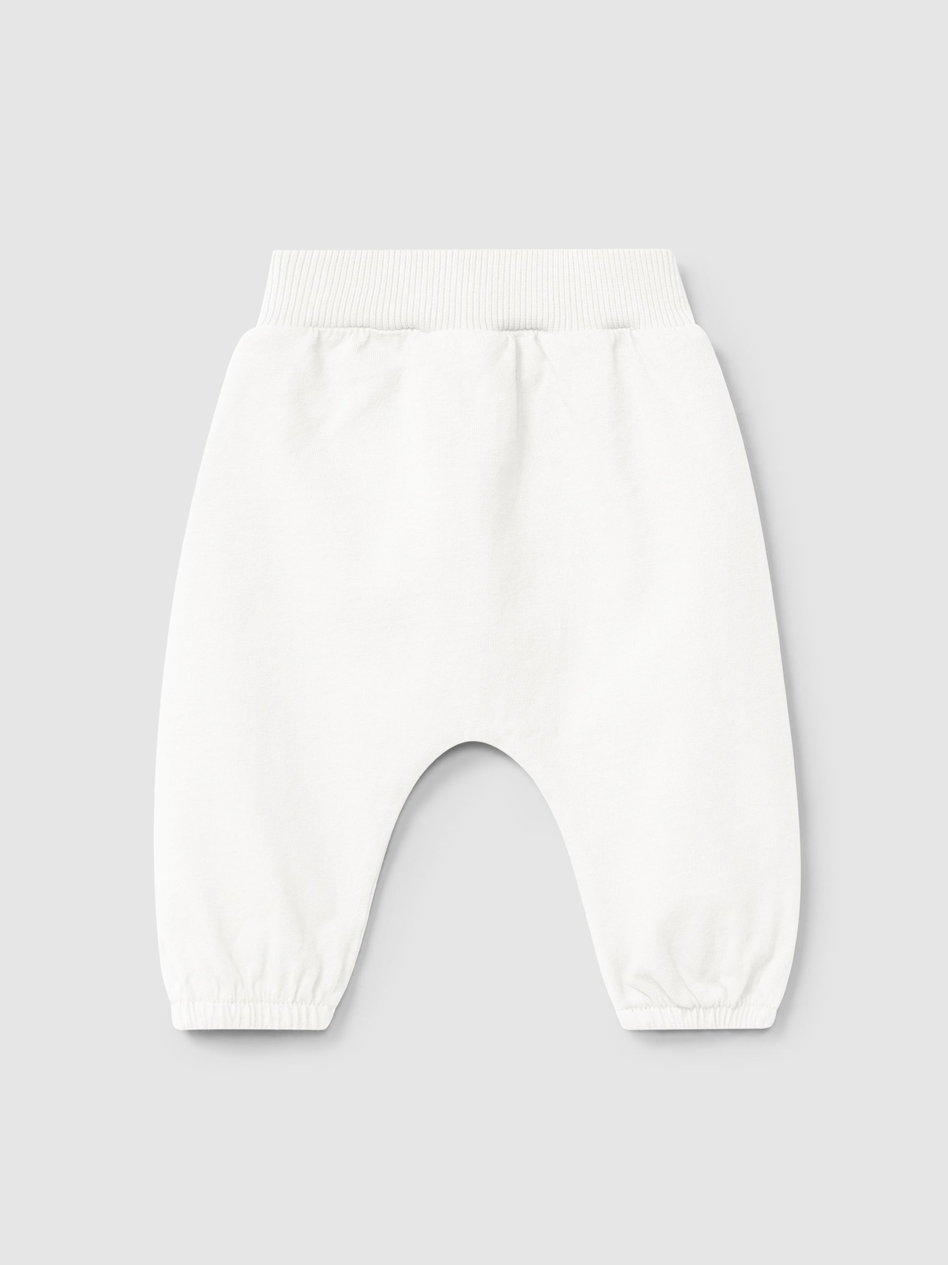 Plain pull-up pants in organic cotton