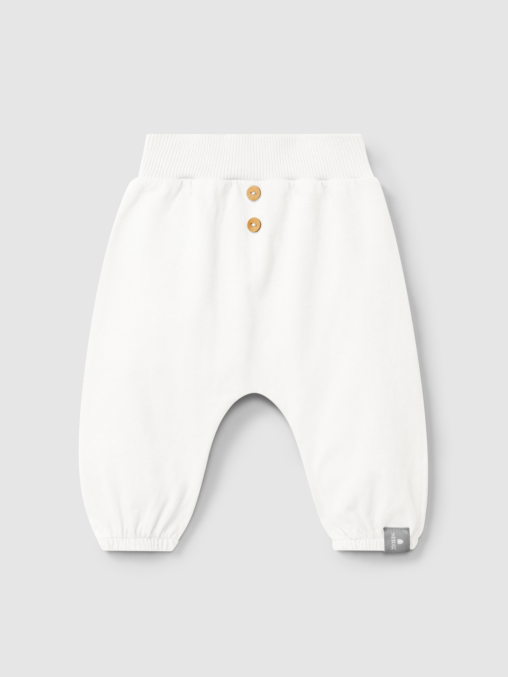 Plain pull-up pants in organic cotton