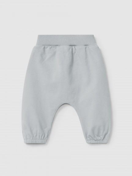 Plain pull-up pants in organic cotton Plain pull-up pants in organic cotton