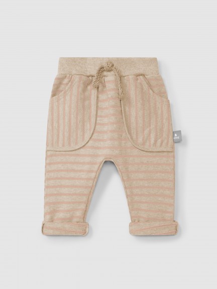 soft brushed jersey striped pull-up pants soft brushed jersey striped pull-up pants