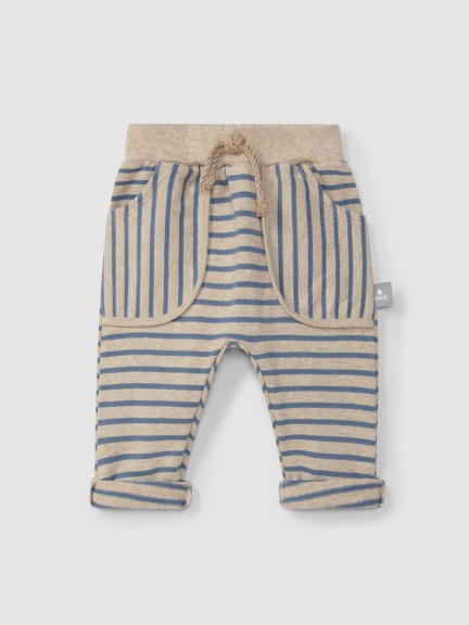 soft brushed jersey striped pull-up pants soft brushed jersey striped pull-up pants