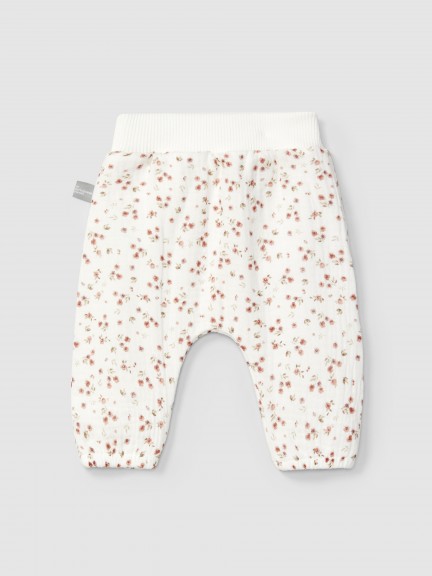 Pull-up pants in printed muslin Pull-up pants in printed muslin