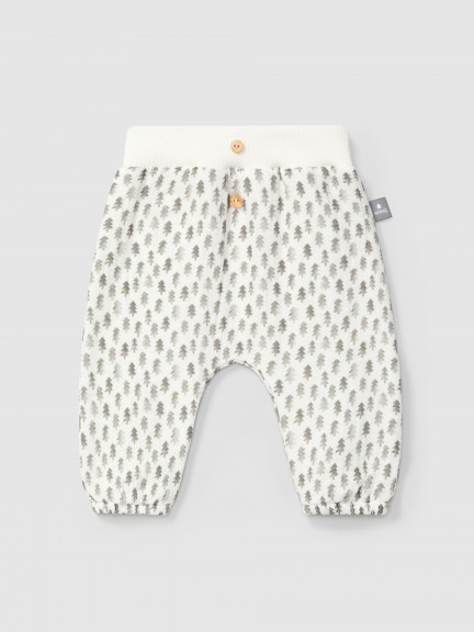 Pull-up pants in printed muslin Pull-up pants in printed muslin