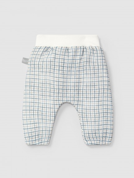 Pull-up pants in printed muslin Pull-up pants in printed muslin