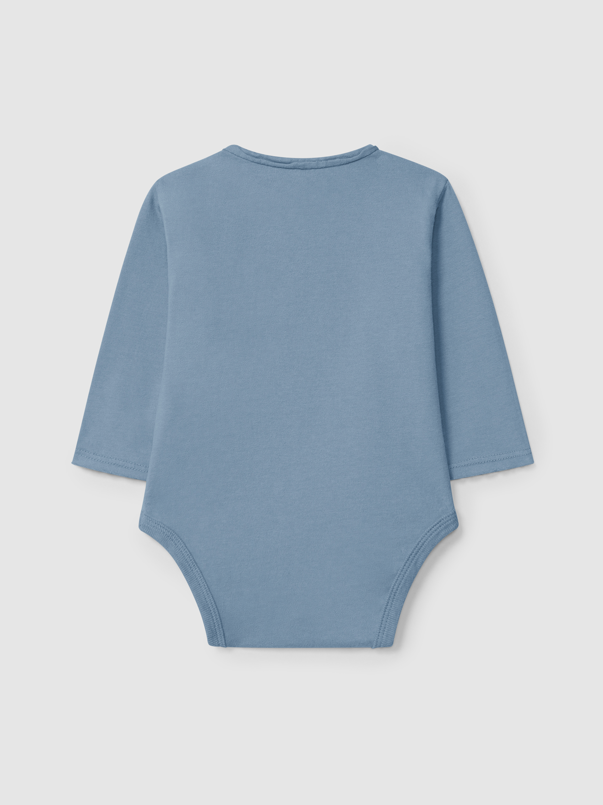 Collarless bodysuit in organic cotton with pocket