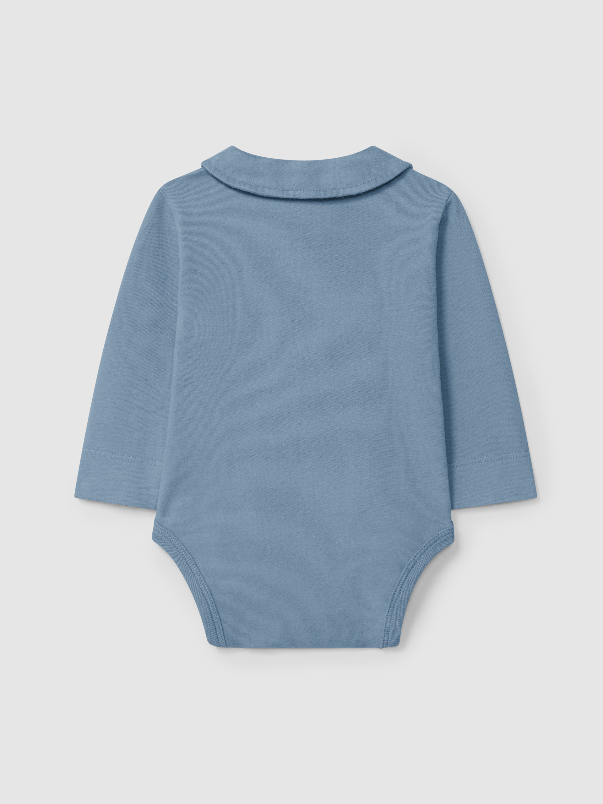 Body liso con cuello peter-pan de algodón orgánico