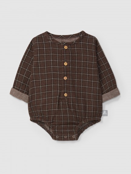 Check bodysuit without collar