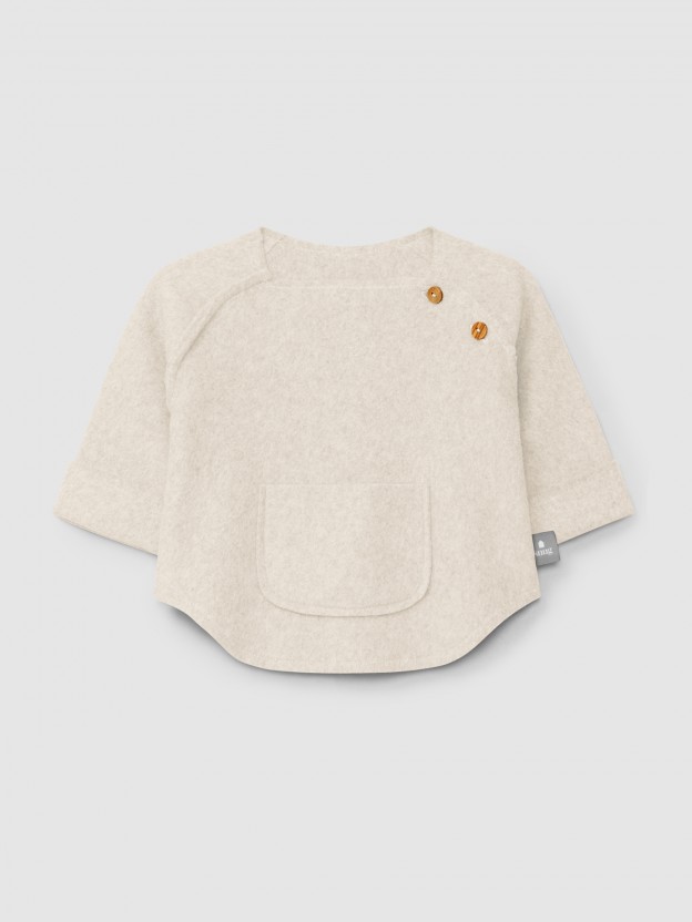 Sweater in organic cotton fleece Sweater in organic cotton fleece