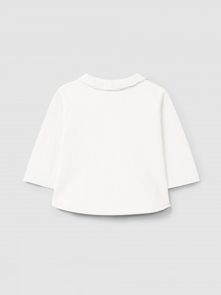 Longsleeve in organic cotton with pointy collar Longsleeve in organic cotton with pointy collar