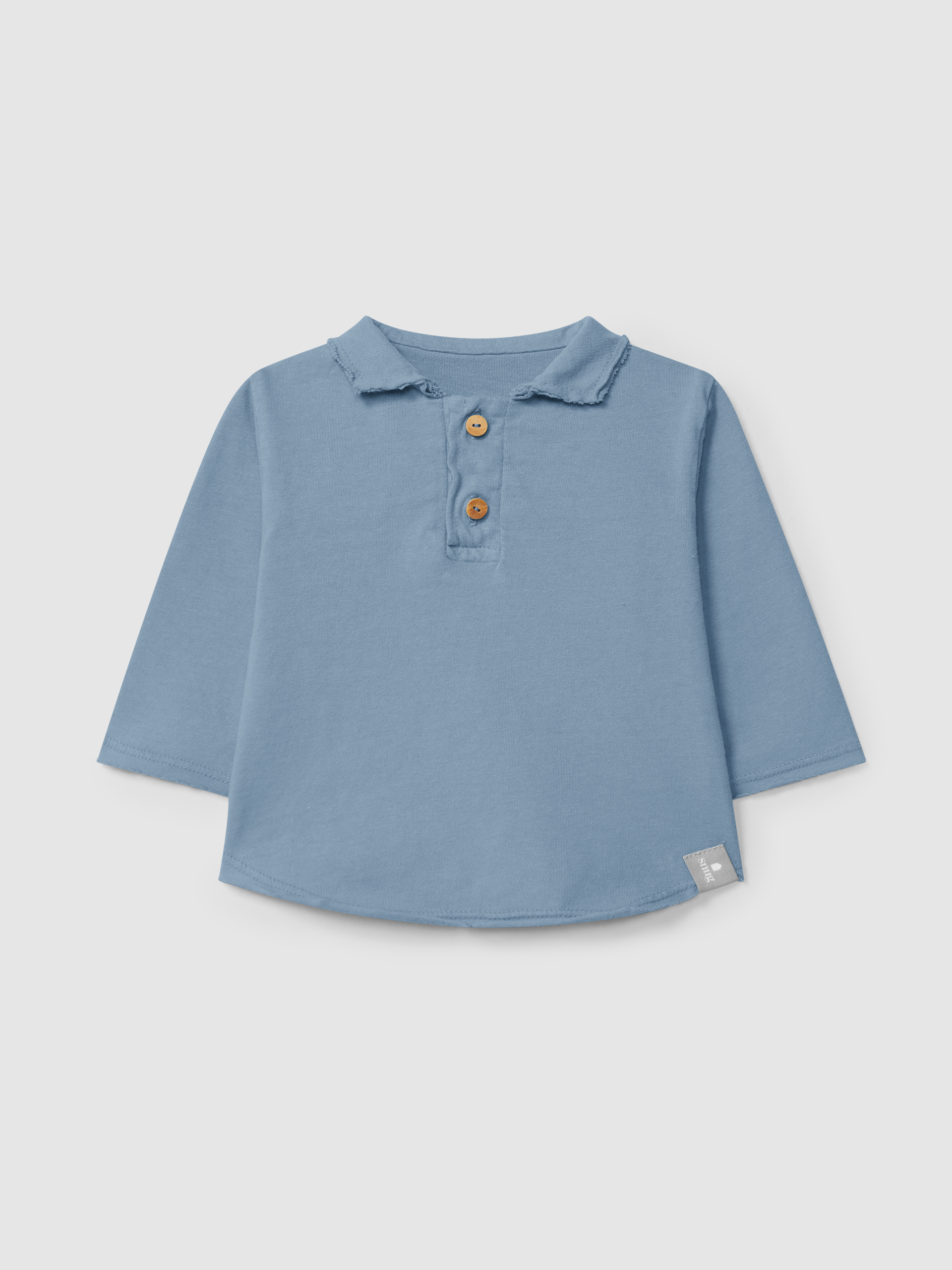Longsleeve in organic cotton with pointy collar