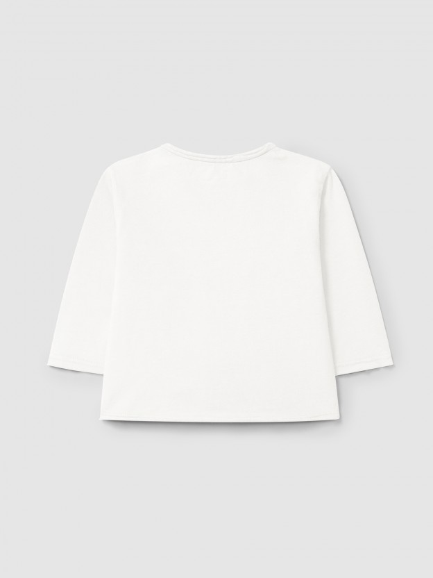 Longsleeve com bolso em algodão orgânico Longsleeve com bolso em algodão orgânico
