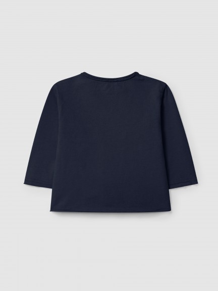 Longsleeve com bolso em algodão orgânico Longsleeve com bolso em algodão orgânico