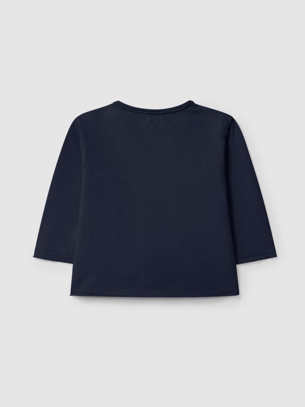 Longsleeve in organic cotton with pocket Longsleeve in organic cotton with pocket