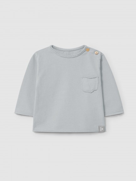 Longsleeve in organic cotton with pocket Longsleeve in organic cotton with pocket