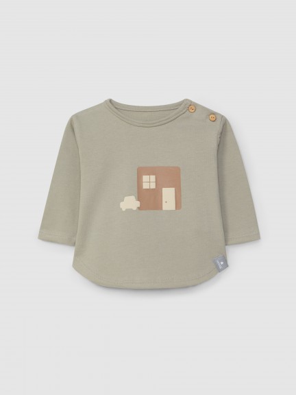 Longsleeve en coton biologique avec imprimé Longsleeve en coton biologique avec imprimé