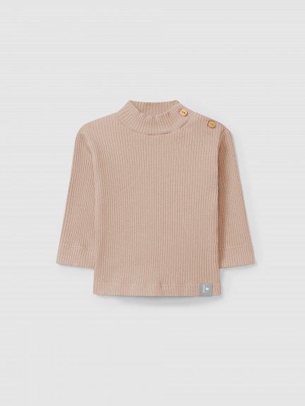 Longsleeve col roulé en maille cannelée Longsleeve col roulé en maille cannelée