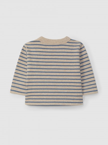 Longsleeve à rayures en jersey cardé Longsleeve à rayures en jersey cardé