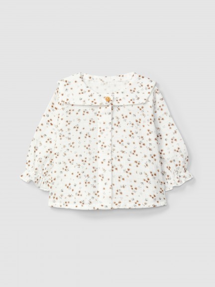 Blouse en mousseline imprimé à fleurs Blouse en mousseline imprimé à fleurs