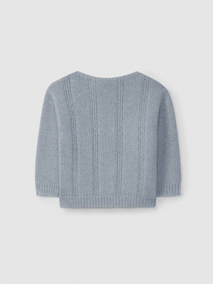 Jersey de punto con efecto punto de arroz. Jersey de punto con efecto punto de arroz.