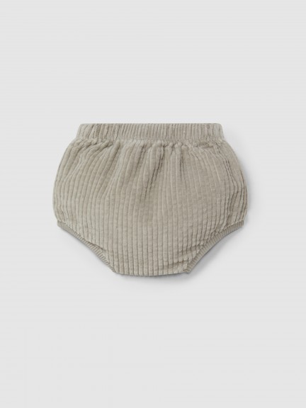 Pull-up diaper cover in ribbed velvet with pockets Pull-up diaper cover in ribbed velvet with pockets