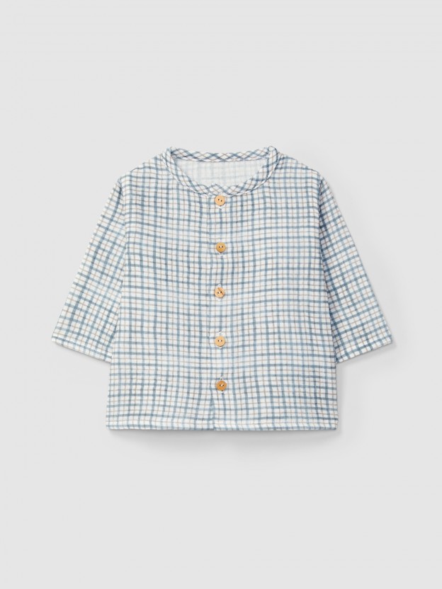 Camisa de muselina estampada Camisa de muselina estampada
