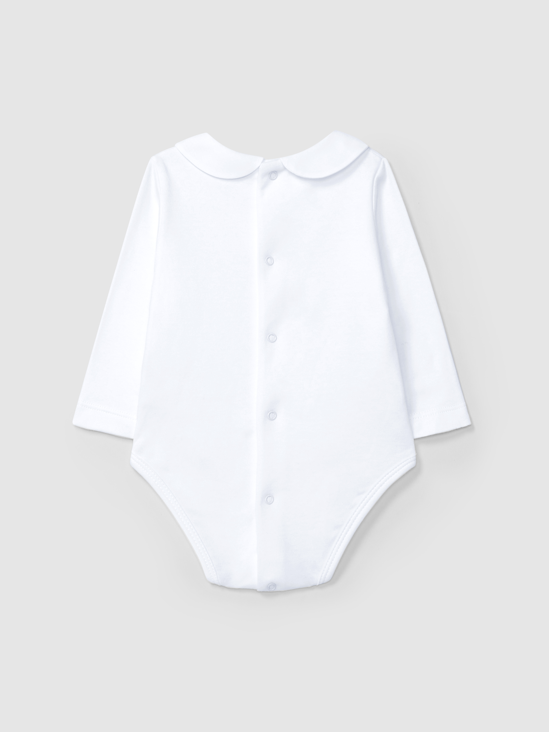 Body gola peter-pan com manga comprida
